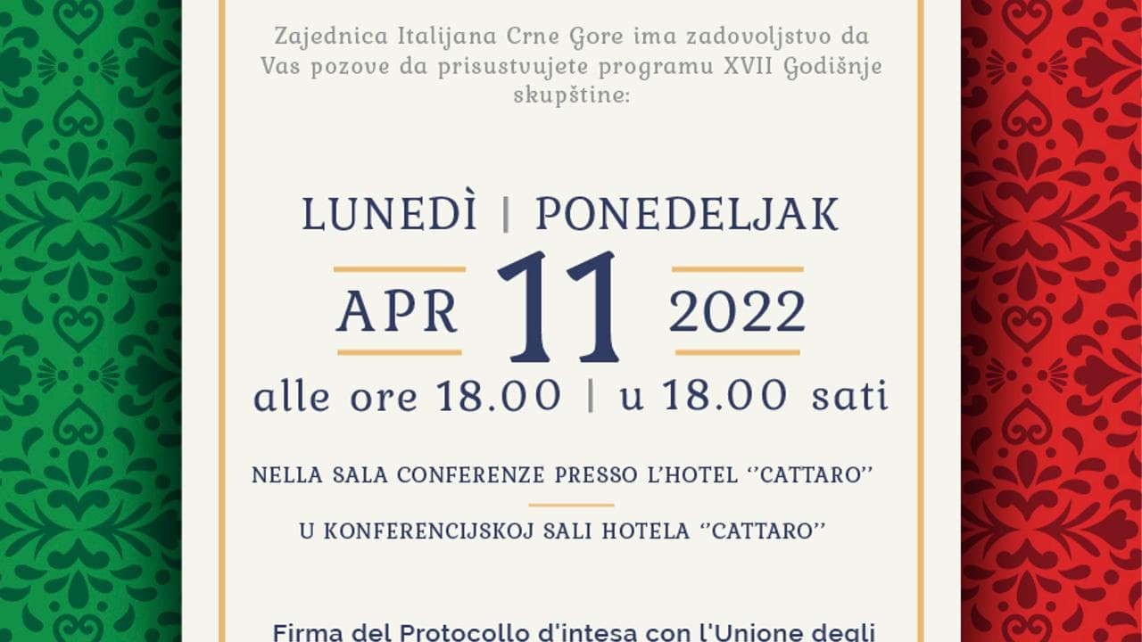 INVITO XVII SEDUTA DELL'ASSEMBLEA DELLA CI